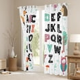 thumbnail image 3 of Homewish Abc Aplhabet Black Out Curtains,Teens Edoicational Curtains Pack of 2 (42x63 Each),Wild Fox Owl Bedroom Curtains For Girl Boys,Luxury Bedroom Decor, 3 of 6