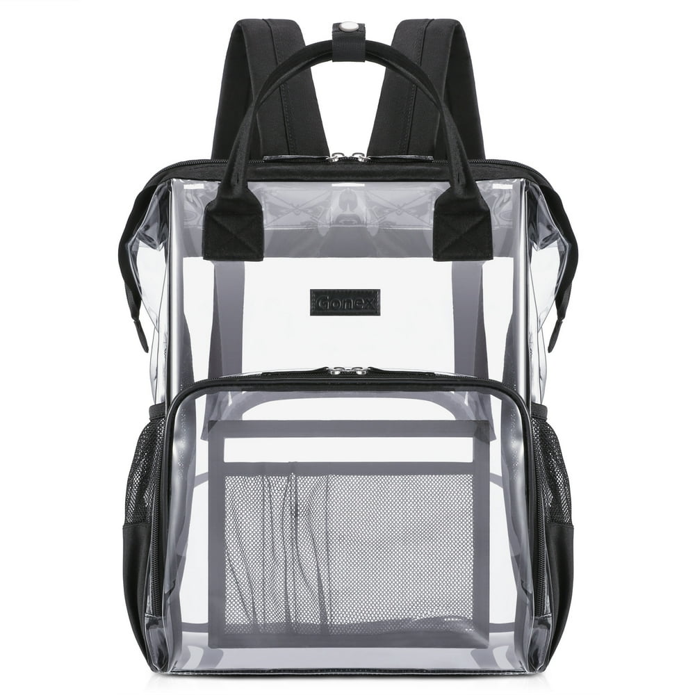 Gonex Gonex Practical Heavy Duty Clear Backpack with Cosmetic Bag, Transparent Backpack Fits