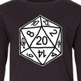 thumbnail image 4 of Inktastic 20 Sided White Dice Long Sleeve Youth T-Shirt, 4 of 5