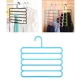 thumbnail image 4 of Perchas para pantalones, ahorradoras de espacio, antideslizantes, para armario, organizadores de ropa y para colgar toallas. Azul, 4 of 8