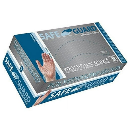 SAFEGUARD Polyethylene Foodservice Gloves, Large, 500 Count