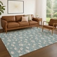 thumbnail image 6 of Addison Rugs Chantille Indoor/Outdoor Transitional Floral Teal Machine Washable Rectangle Rug, 8' x 10', 6 of 8