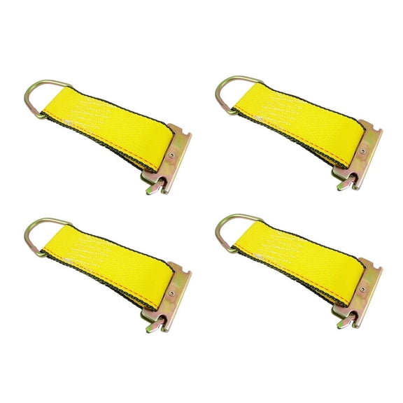 6" Rope Tie Offs With D Ring & E-Track Spring Fitting - 1,000 Lbs WLL (4 Pack)