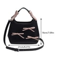 thumbnail image 2 of Bolso Sweet Bow Hombro Contraste Color Tote Estético Bandolera Negro, 2 of 8