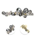 thumbnail image 3 of Unique Bargains 1 Pc Rhinestones Butterfly French Barrette Hair Clips Hairdo Clip for Home Gray Black, 3 of 5