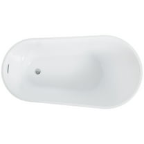 Acrylic Alcove Freestanding Soaking Bathtub-60inch  Modern luxury