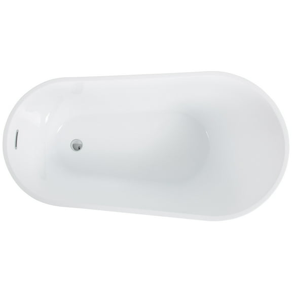 Acrylic Alcove Freestanding Soaking Bathtub-60inch  Modern luxury