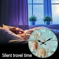 thumbnail image 4 of Seashell Coastal Wall Clock Battery Operated 12 Inch - Wood Analog Clock Silent Non-Ticking - Round Wall Clock for Kitchen, 4 of 6