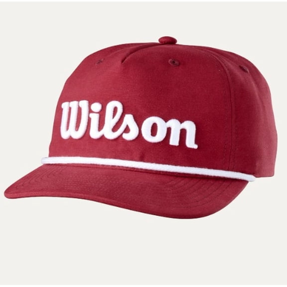 Wilson Script Rope Snapback Hat (Burgundy, Adjustable) Golf Cap 2025 NEW