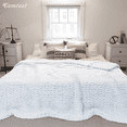 thumbnail image 5 of Comtest Chunky Knit Throw Blanket Chenille, White, 40"x60"(Love Seat), 5 of 7
