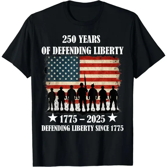 Patriotic Military Parade 250th Anniversary Veteran Service Member Unisex T-Shirt, up to size 5XL