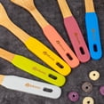 thumbnail image 3 of Colorful Bamboo Wooden Spoons for Cooking, 6-Piece Kitchen Utensil Set – Nonstick Cooking Tools with Lightweight Wood Spatula & Spoon – Apartment Essentials & Gift Idea, 3 of 7