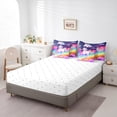 thumbnail image 4 of YST 7pcs Cartoon Unicorn Comforter Set Bed in a Bag, Twin Size, 3D Rainbow Fantasy, 4 of 5