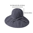thumbnail image 5 of Cutuoiiu Summer Striped Pattern Wide Brim Bucket Hat for Women, Breathable Woven Sun Hat Decorated With Elegant Bow, Beach Travel Outdoor Vacation Sun Shade Hat, 5 of 7