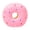 Pink, variant on Donut Shaped Squeaky Dog Toy, Colorful Soft Latex Pet Chew Toy for Teething Relief and Interactive Indoor Play, Squeaker Sound Simulation Donut Toy for Small Puppies and Cats - Yellow