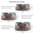 thumbnail image 5 of Yayeee Car Windshield Sun Shade Universal Fit Front Visor Protector, Astronaut Palm Pattern, 5 of 8