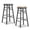 Gray, variant on Costway 24” Swivel Bar Stools Set of 2 with Backless Design, Footrests & Strong Crossbars Walnut