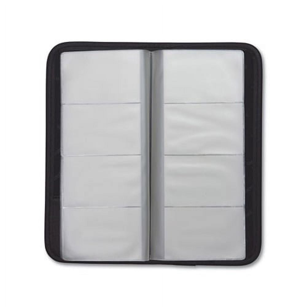 Professional Vinyl Business Card File 160 Card Cap, 2 x 3 1/2 Cards, Black