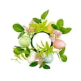 thumbnail image 3 of Sharprepublic Easter Candle s Wreath Greenery Wreath Decorative Mini Wreath Pillar Candleholder for Living Room Tabletop Farmhouse, 3 of 8