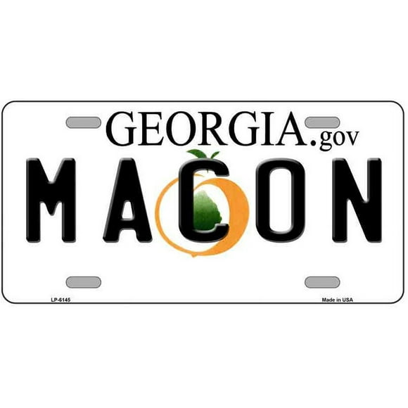 Macon Georgia Novelty Metal License Plate LP-6145 By Smart Blonde
