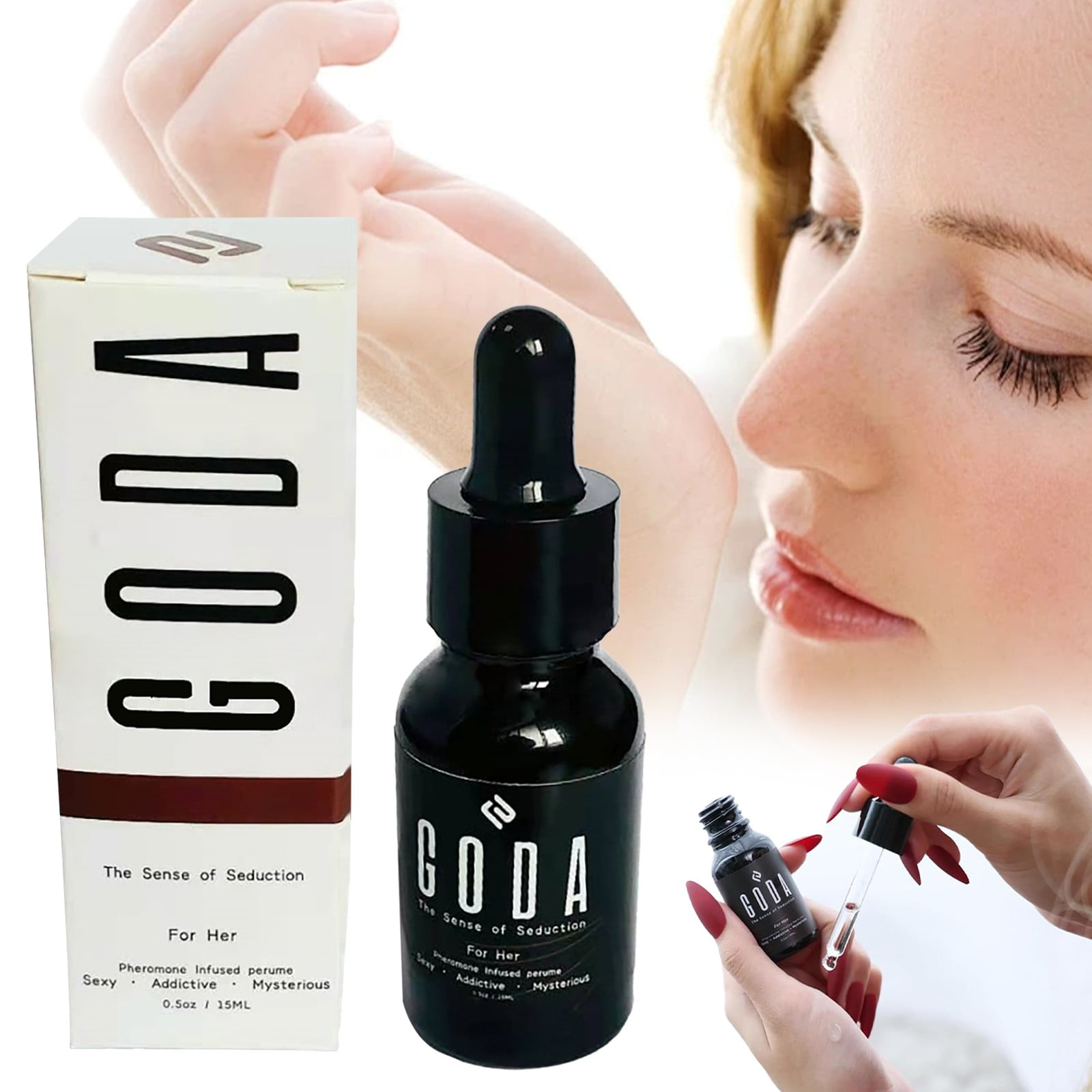 GODA FOR HER フェロモンオイル 15ml最新版 GODA,Pheromone Body Oil for Women,Jasmine Rose Sweet Spicy Floral