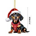 thumbnail image 2 of ZSBCMY Dachshund Christmas Ornament, Acrylic Dog Decoration, Tree Pendant for Holiday Decor, Festive Gift for Family and Friends, Versatile Christmas Tree Hanging, 2 of 6