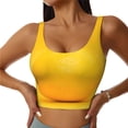 thumbnail image 2 of Uemuo Yellow Lemon Pattern Women's Sports Bra - High Impact Support, Breathable, and Comfortable Athletic Bra for Running, Yoga, and Workouts, 2 of 9