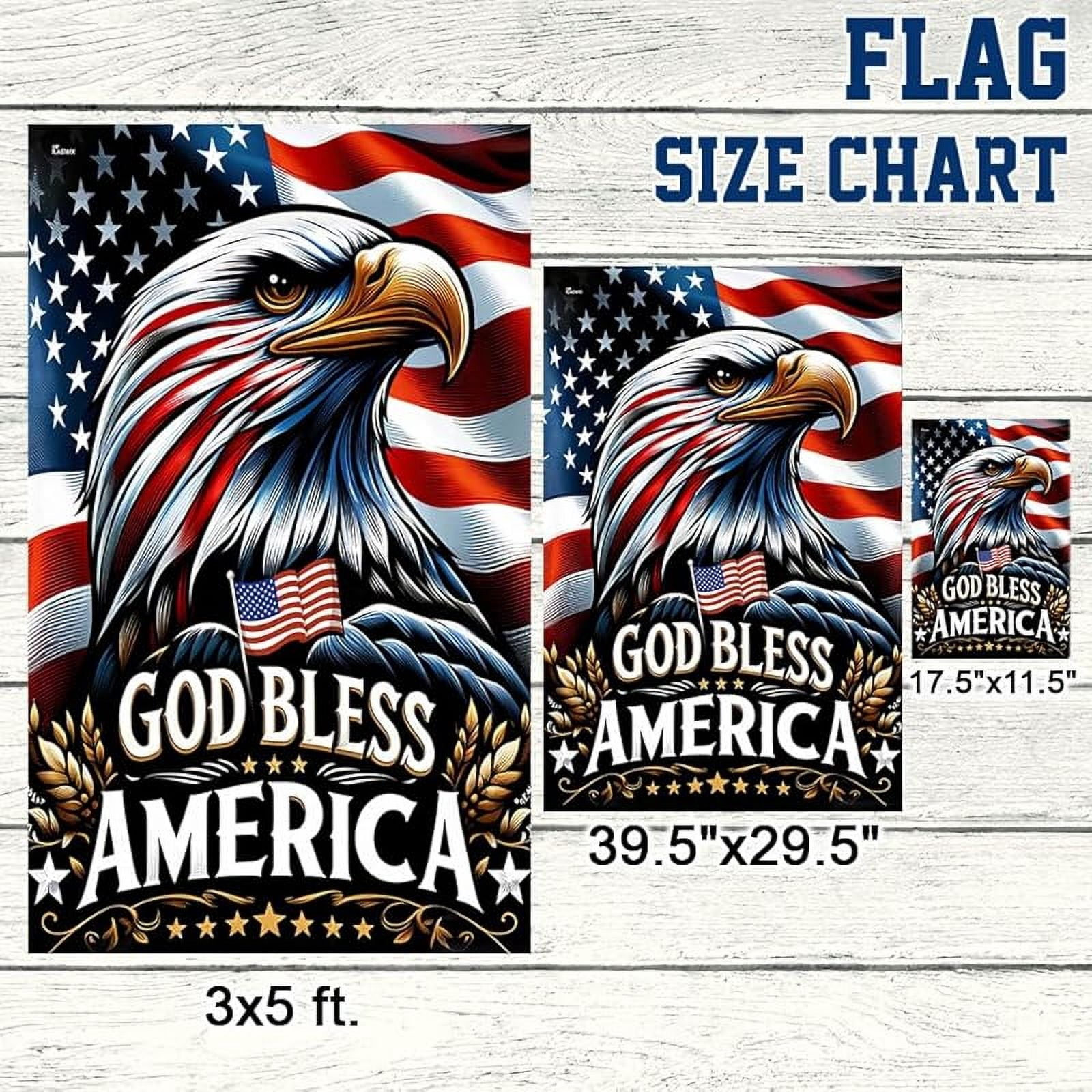 American Flag-Patriotic Eagle God Bless America Flag , Garden Flag USA Flags Premium Polyester-Decorative Indoor Outdoor Flag