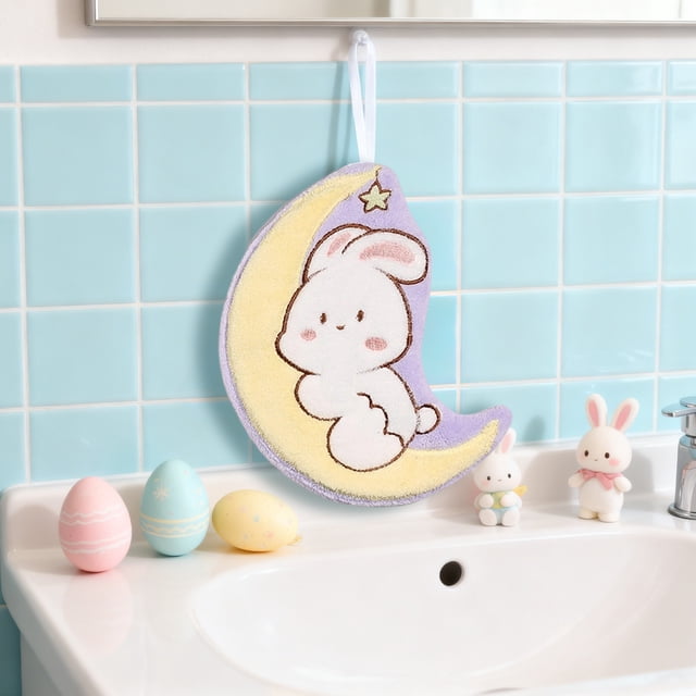 QTOCIO Children's Hand Towels And Household Hanging Hand Towels