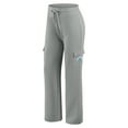 thumbnail image 6 of Women's WEAR by Erin Andrews Gray Detroit Lions Plus Size Waffle-Knit Long Sleeve Hooded Shirt & Pants Lounge Set, 6 of 7