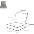 thumbnail image 2 of x Coussins de Patio à Assise Profonde pour Extérieur/intérieur, Ensemble de Rembourrage en Mousse Résiliente, Hydrofuges, Résistants aux Taches et aux Intempéries, Assise Profonde, Bas Chili, 2 of 7