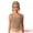 Light Brown, variant on DARING DIVA Women's Square Neck Ribbed Slim Fit Tank Top Built-In Bra S White
