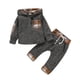 thumbnail image 1 of Set de pantalones y sudadera con capucha a cuadros Saeaby para bebés, de 6 a 12 m, 1 of 8