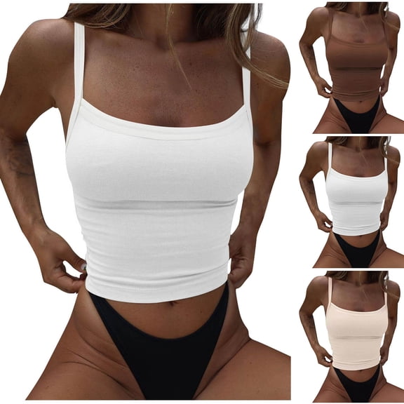 Vetsdori Crop Tank Tops for Women Camisole Sleeveless Shirts Short Tanks and Camis,Work Summer V Neck Undershirts Womens Tops Pullover