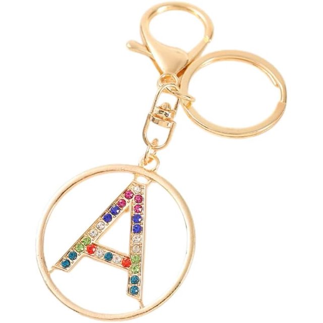 Letter Keychain,26 Letters A-Z Decorative Letter Keychain,Name Keychain for Women Girls Men Teenager Gift
