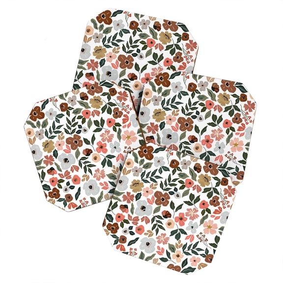 Society6 Marta Barragan Camarasa Simple Flowery Garden 0I Set of 4 Coasters