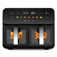 thumbnail image 2 of 10QT Dual Air Fryer Black 2×5QT Baskets Digital Touchscreen SyncCook 1700W Easy View Window, 2 of 7