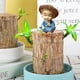 thumbnail image 4 of Brazilian Wood Potted Plant Decoration For Home Office Decoration4pc, 4 of 6