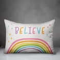 thumbnail image 3 of Creative Products Believe Rainbow 14x20 Spun Poly Pillow, 3 of 3
