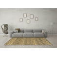 thumbnail image 3 of Ahgly Company Indoor Round Abstract Brown Modern Area Rugs, 6' Round, 3 of 4