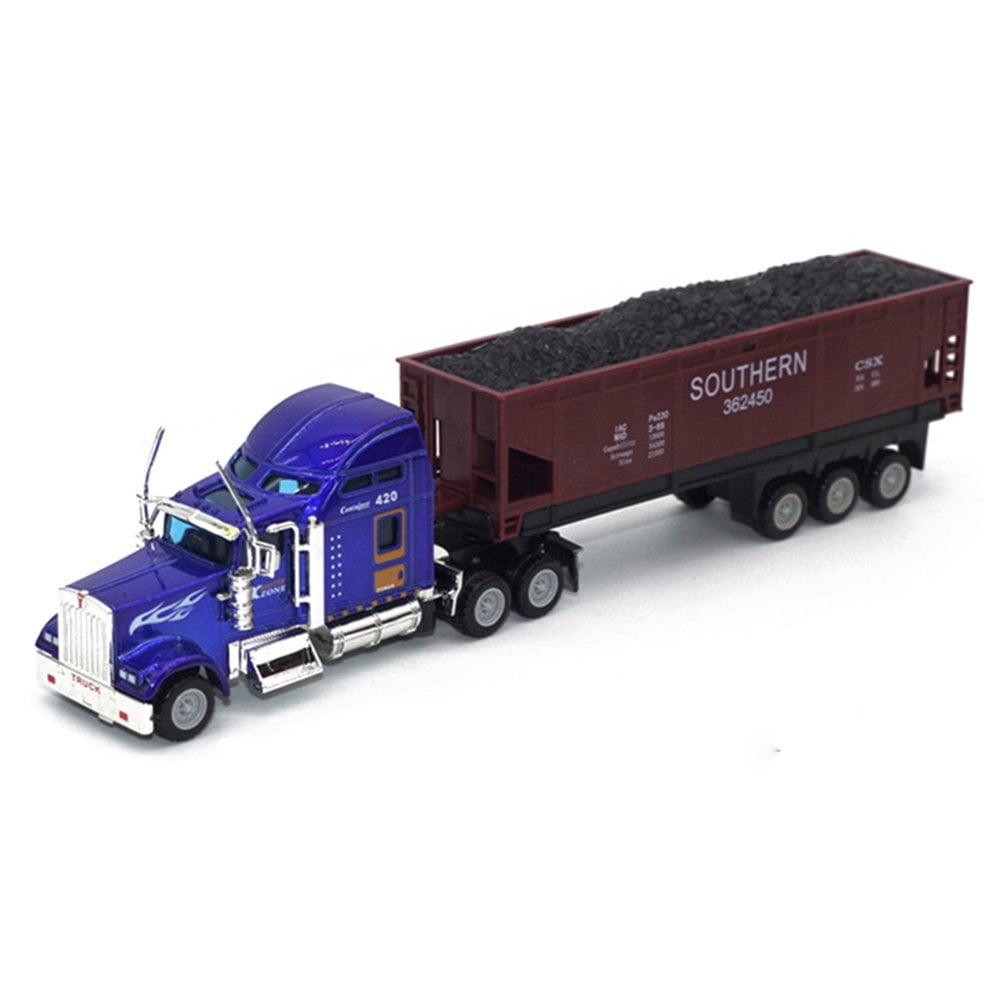 1 65 Modèle de Camion Transporteur en Alliage Simulation Jouets pour Enfants (Camion Boue)