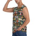 thumbnail image 3 of Fotbe Alcohol Bottles Men's Camiseta sin Mangas Estampada para Hombres, Playera Casual para Gimnasio, Entrenamiento, Playa-X-Large, 3 of 7