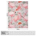 thumbnail image 4 of ARISTURING Flamingo Throw Blanket Vintage Style Soft Flannel Blankets Leaf Pink Cozy Throws Ideal for Women, Girls Use on Couch, Bedroom, Camping or While Traveling, 4 of 6