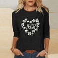 thumbnail image 1 of TaTaai St. Patrick's Day Women Fashion Printed 3/4 Sleeve Tops Casual Round Neck Loose Fit Blouses Soft Stretchy Breathable Spring Winter Daily Wear Gift, 1 of 4