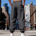 thumbnail image 6 of LWavelet Men's Side Striped Tapered Joggers - Drawstring Waist Trendy Design Casual Everyday Pants Dark Gray XL, 6 of 8