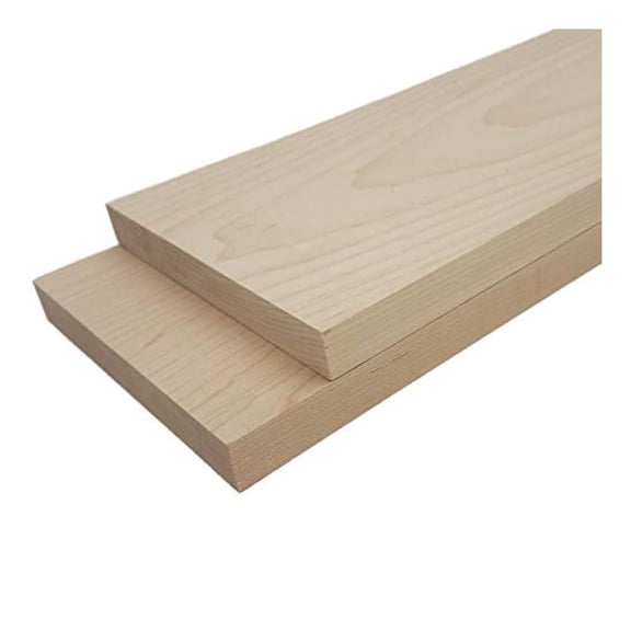 Hard Maple Lumber Boards 3/4" x 6" (3/4" x 6" x 36") (2pc)