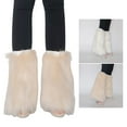 thumbnail image 2 of Fuzzy Faux Furs Leg Warmers Furs Heel Long Boot Cuffs Covers 1 Pair Carnivals Boot Covers Cosplay Uniform, 2 of 8