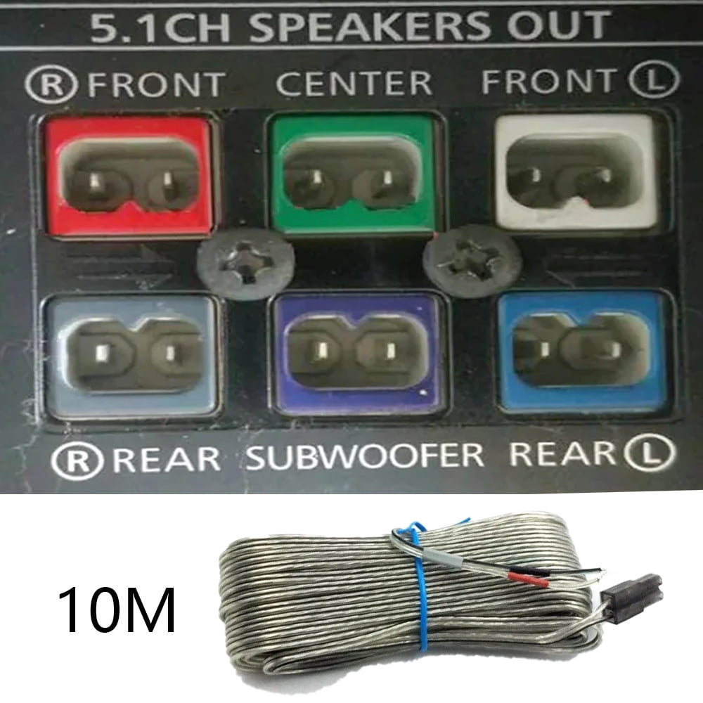 10M Grey DVD Blu-ray Home Theater Speaker Wire Cable Cord Adapter For Samsung 5.1 Sound Bass Line Connector For HT-H5500K