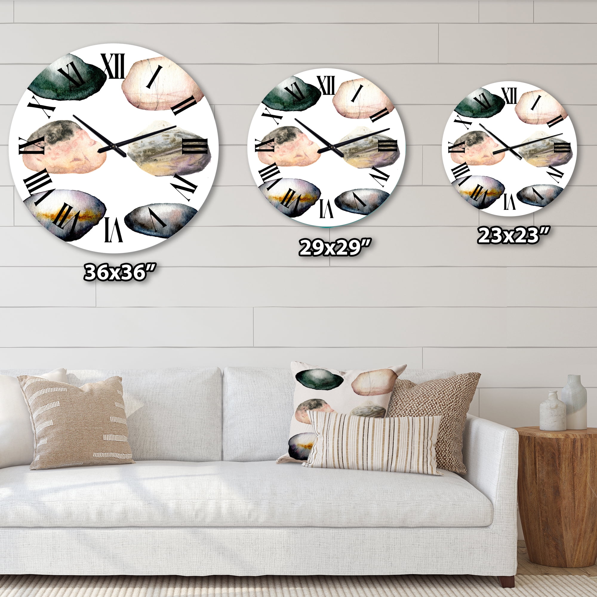Designart 1 in Quartz Coastal Wall Clock