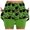 Green, variant on Halloween Mid Rise Culottes Women's Athleisure Two Piece Culottes with Pockets Slit Skirt